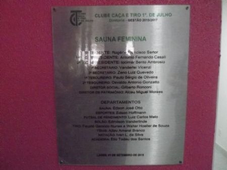 Inaugurao Sauna Feminina